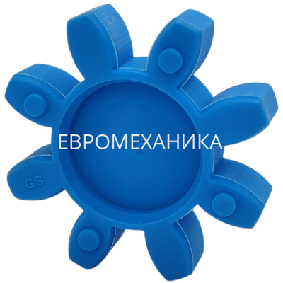 Упругий элемент для муфты без люфта GS 38/45 (TRASCO ES 38/45), 80 Shore A, синий, EMT - Евромеханика