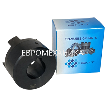 Полумуфта GE 28-38 тип B, с готовым отверстием d=28 мм, шпон паз 8х3,3мм+винт М6, СТАЛЬ, EMT - Евромеханика