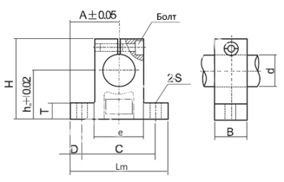 Опора вала SK 8 (SH8), EMT - Евромеханика