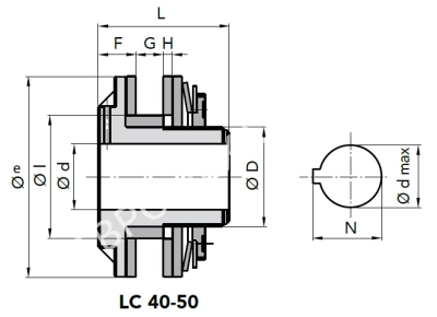 Ограничитель крутящего момента LC 40-1, EMT - Евромеханика