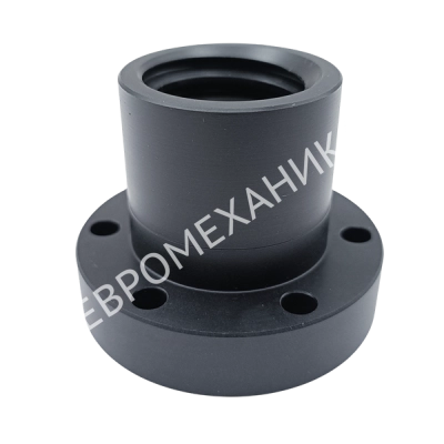 Гайка трапецеидальная полиамидная (POM) PFA 36х6 с фланцем (правая резьба), EMT - Евромеханика