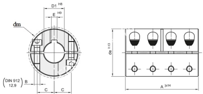 Муфта продольно-свёртная сегментная GBRR 65 - Евромеханика