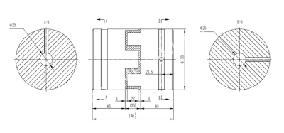 Муфта кулачковая XL7-25x25 тип B-B (GE-T 55-70), СТАЛЬ, EMT - Евромеханика