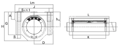 Модуль линейный (каретка) SC 50 WUU (SCS50LUU), EMT - Евромеханика