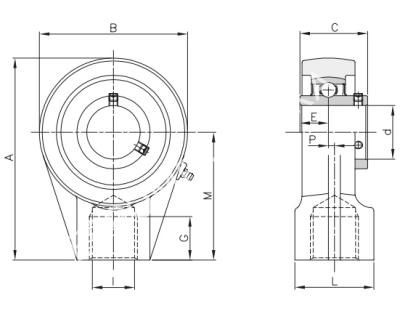 Подшипниковый узел UCHA 210 - Евромеханика
