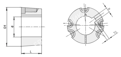 Втулка тапербуш 3535,d=85 мм, EMT - Евромеханика