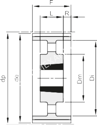 Шкив зубчатый под втулку тапербуш TL 168 8M 85 (3525), EMT - Евромеханика