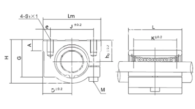 Модуль линейный (каретка) SCJ 20 UU (SC20AJ), EMT - Евромеханика