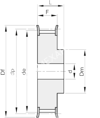 Шкив зубчатый под расточку 18 5M 25, EMT - Евромеханика