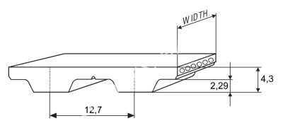 Ремень зубчатый 1100 H Belt Power Transmission, EMT - Евромеханика