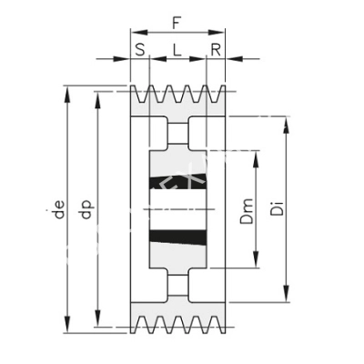 Шкив для клиновых ремней SPB 315 05 - Евромеханика