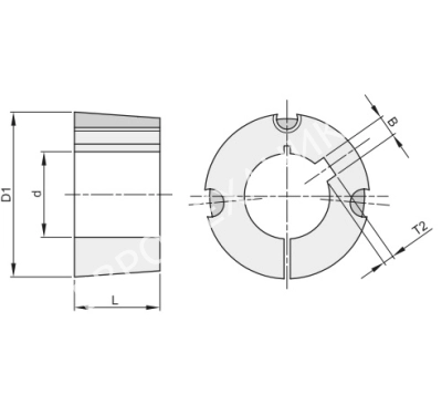 Втулка тапербуш 1210,d=22 мм - Евромеханика